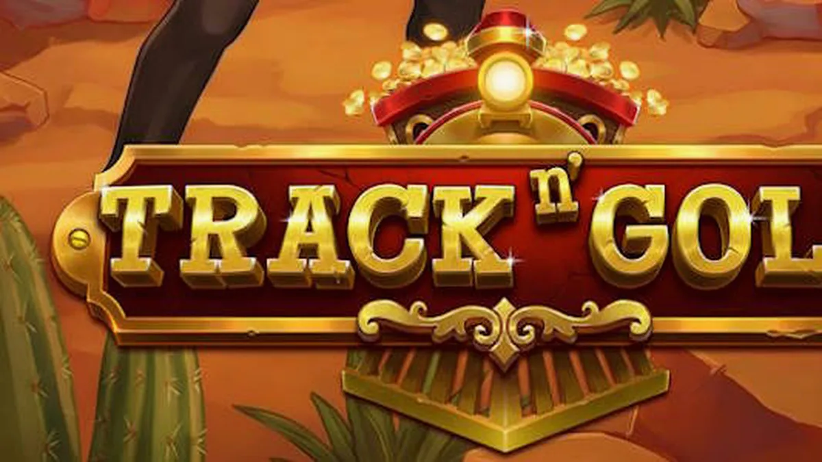 Suasana retro stasiun kereta api dalam permainan slot Track n’ Gold